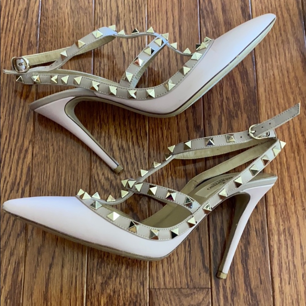 Valentino Rockstud leather pumps water rose - Picture 5 of 11